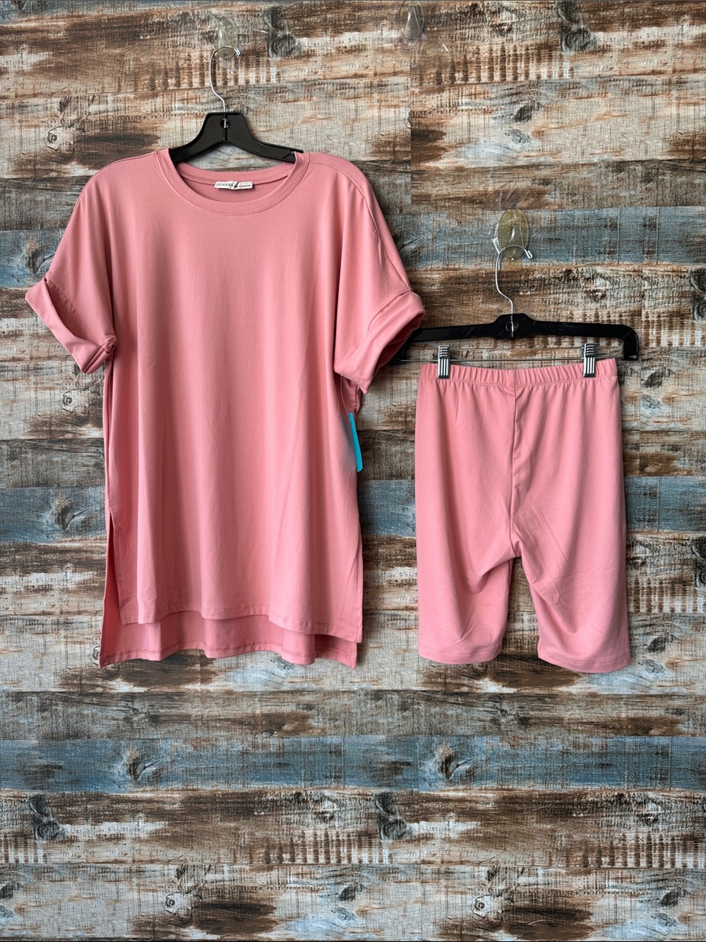 Zenana Biker Shorts Set  Size Small